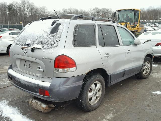 KM8SC73D35U920191 - 2005 HYUNDAI SANTA FE G SILVER photo 4