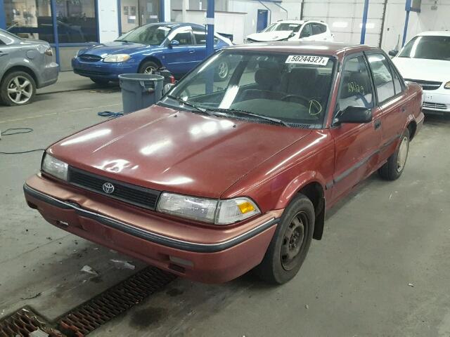 1NXAE94A3MZ225004 - 1991 TOYOTA COROLLA DL MAROON photo 2