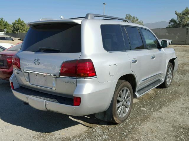 JTJHY7AX4B4072232 - 2011 LEXUS LX 570 SILVER photo 4