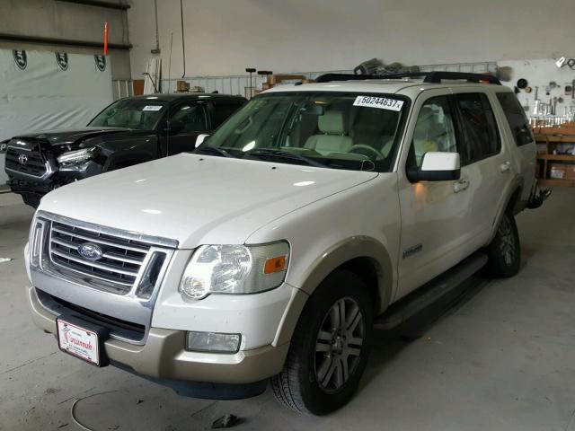 1FMEU64E18UA66284 - 2008 FORD EXPLORER E WHITE photo 2