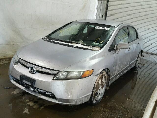 2HGFA16508H322551 - 2008 HONDA CIVIC LX SILVER photo 2