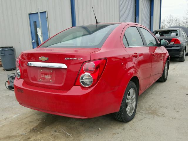 1G1JC5SH9D4100648 - 2013 CHEVROLET SONIC LT RED photo 4