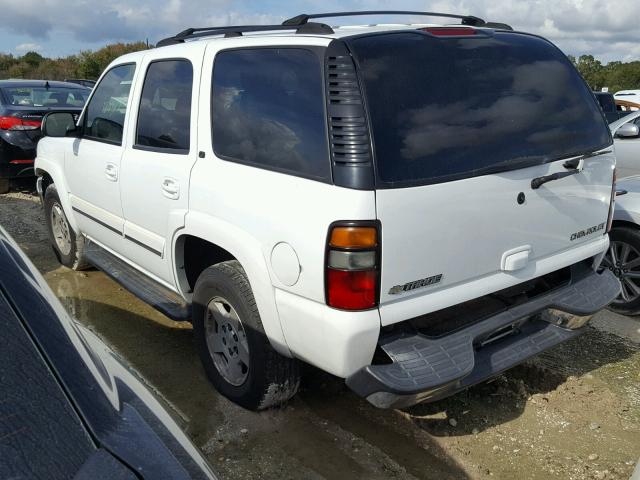 1GNEK13TX5J195111 - 2005 CHEVROLET TAHOE K150 WHITE photo 3