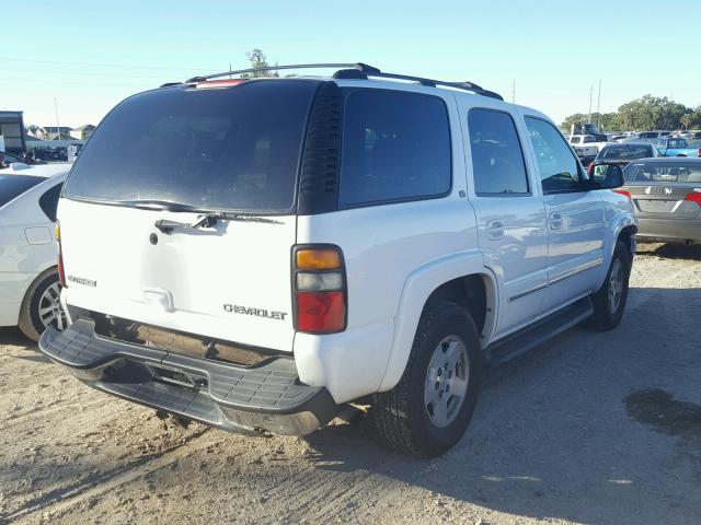 1GNEK13TX5J195111 - 2005 CHEVROLET TAHOE K150 WHITE photo 4