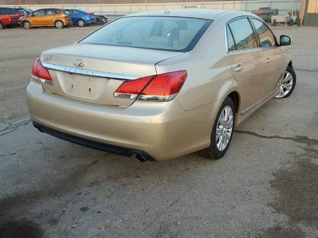 4T1BK3DB3BU387957 - 2011 TOYOTA AVALON BAS GOLD photo 4