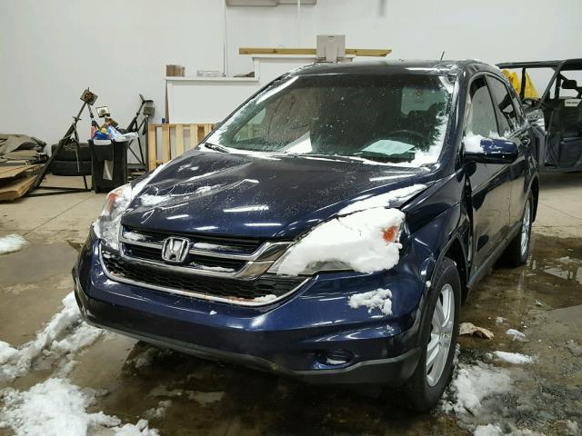 5J6RE4H7XAL024365 - 2010 HONDA CR-V EXL BLUE photo 2