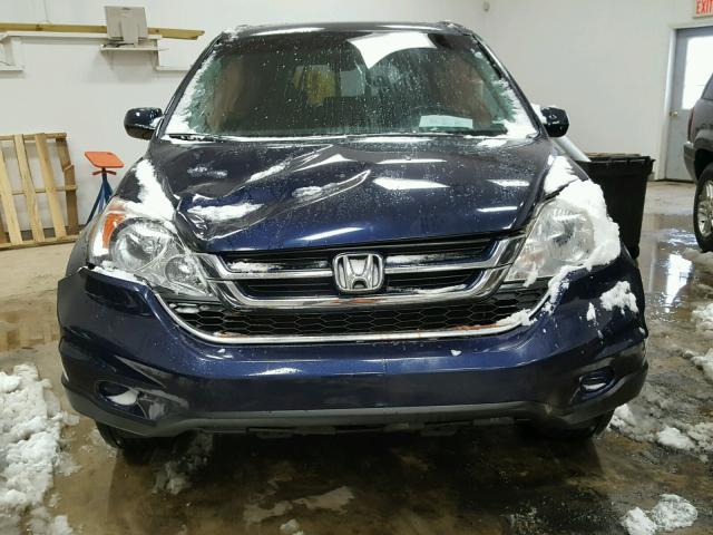 5J6RE4H7XAL024365 - 2010 HONDA CR-V EXL BLUE photo 9