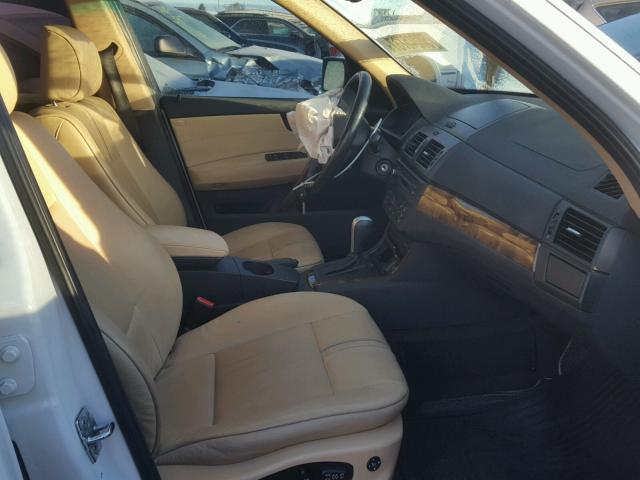 WBXPC93497WF04567 - 2007 BMW X3 3.0SI WHITE photo 5