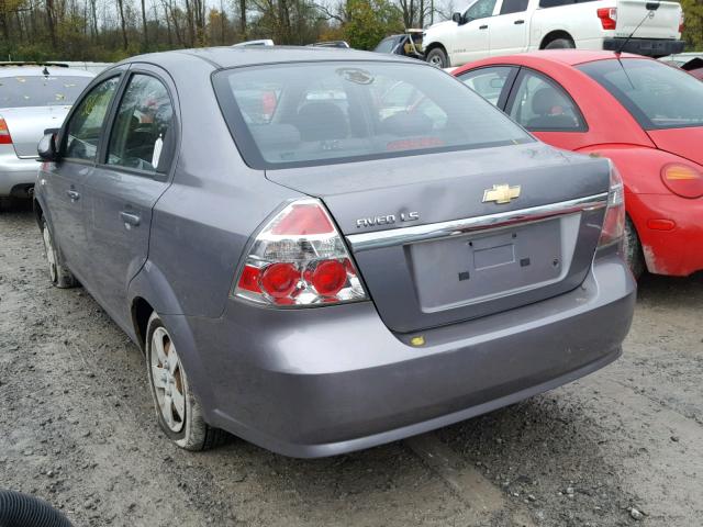 KL1TD566X7B164243 - 2007 CHEVROLET AVEO BASE Сұр фото 3
