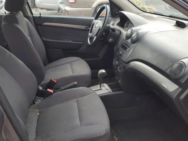 KL1TD566X7B164243 - 2007 CHEVROLET AVEO BASE Сұр фото 5