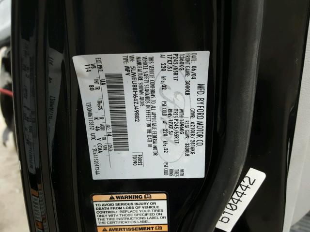 5LMEU88H64ZJ49882 - 2004 LINCOLN AVIATOR BLACK photo 10