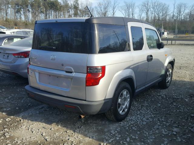 5J6YH1H30BL002617 - 2011 HONDA ELEMENT LX SILVER photo 4