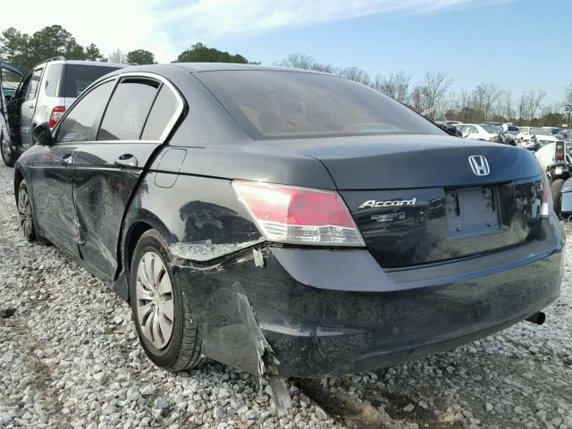 1HGCP2F30AA166750 - 2010 HONDA ACCORD LX BLACK photo 3