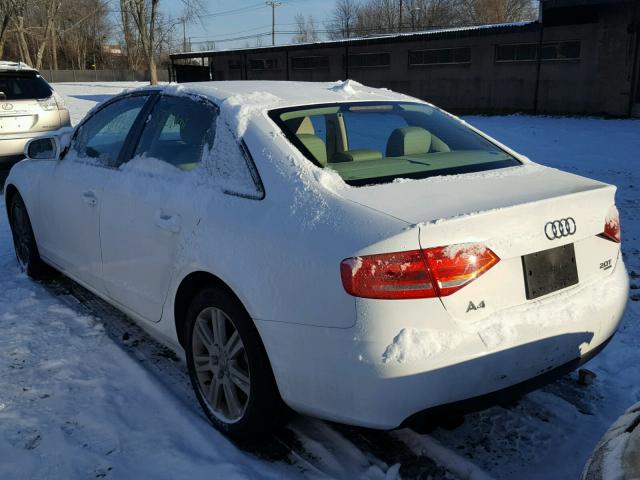 WAUBFAFL2BA098599 - 2011 AUDI A4 PREMIUM WHITE photo 3