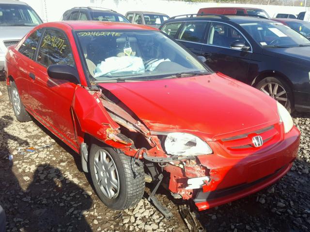 1HGEM21551L124847 - 2001 HONDA CIVIC LX RED photo 1