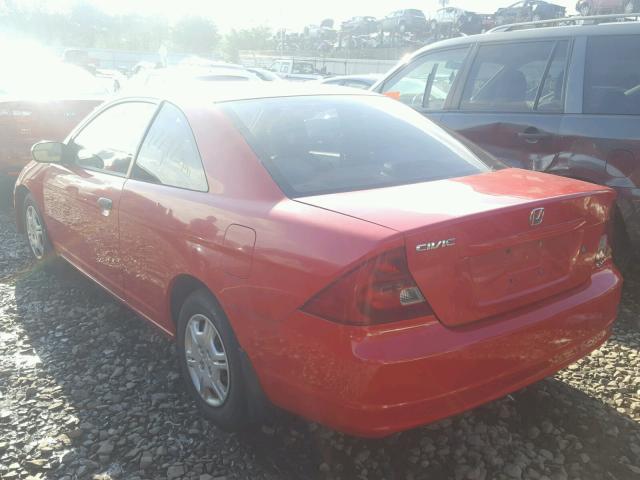 1HGEM21551L124847 - 2001 HONDA CIVIC LX RED photo 3