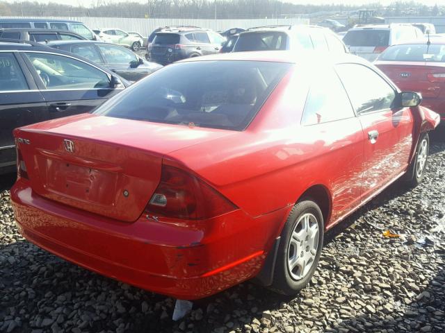 1HGEM21551L124847 - 2001 HONDA CIVIC LX RED photo 4