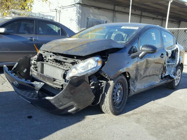 KNADM4A33F6521299 - 2015 KIA RIO LX BLACK photo 2