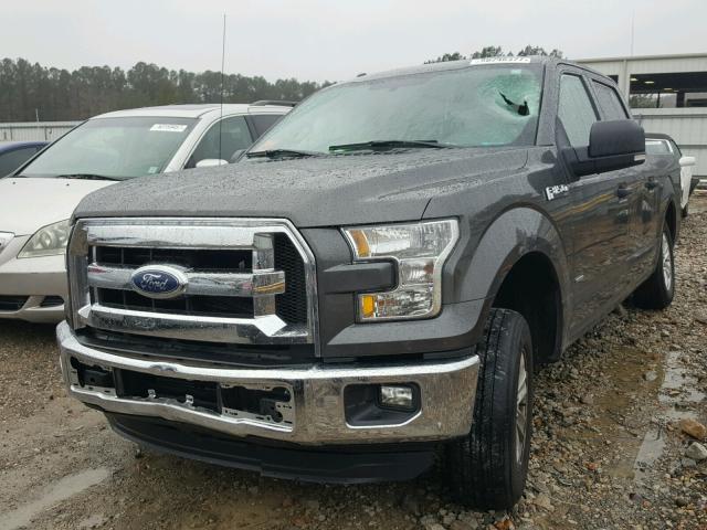 1FTEW1CP8FKF12623 - 2015 FORD F150 SUPER GRAY photo 2