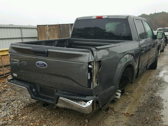 1FTEW1CP8FKF12623 - 2015 FORD F150 SUPER GRAY photo 4