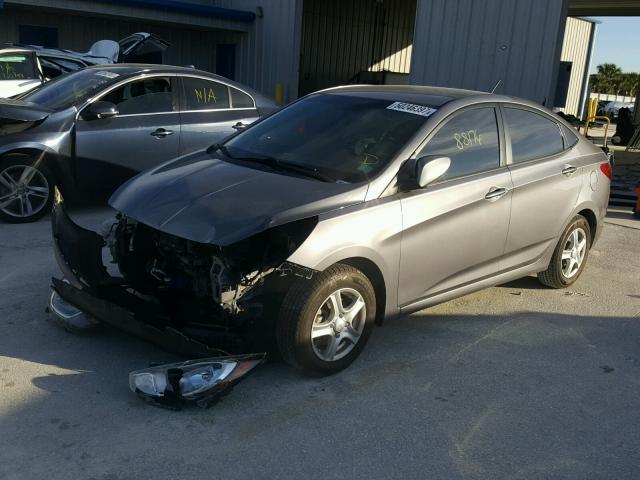 KMHCT4AEXEU675677 - 2014 HYUNDAI ACCENT GLS GRAY photo 2