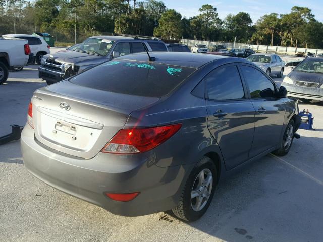 KMHCT4AEXEU675677 - 2014 HYUNDAI ACCENT GLS GRAY photo 4