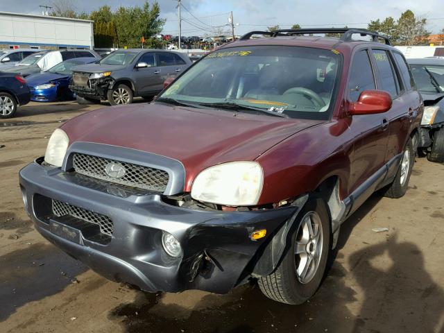 KM8SC73D22U318216 - 2002 HYUNDAI SANTA FE G MAROON photo 2