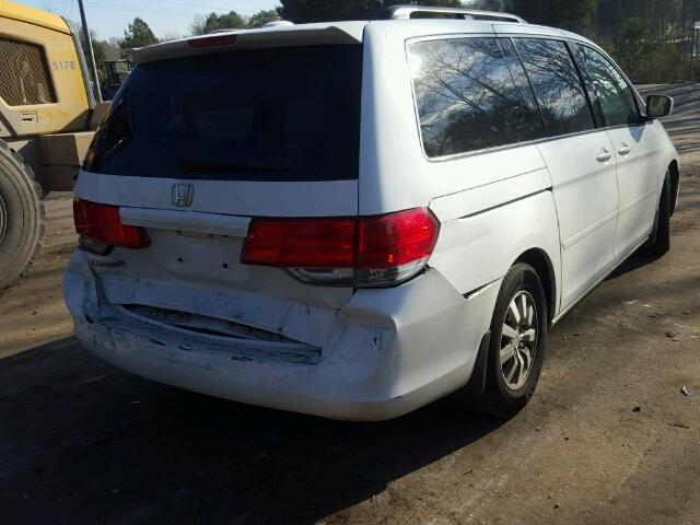 5FNRL3H76AB090940 - 2010 HONDA ODYSSEY EX WHITE photo 4