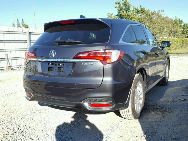 5J8TB3H30GL012179 - 2016 ACURA RDX BASE GRAY photo 4