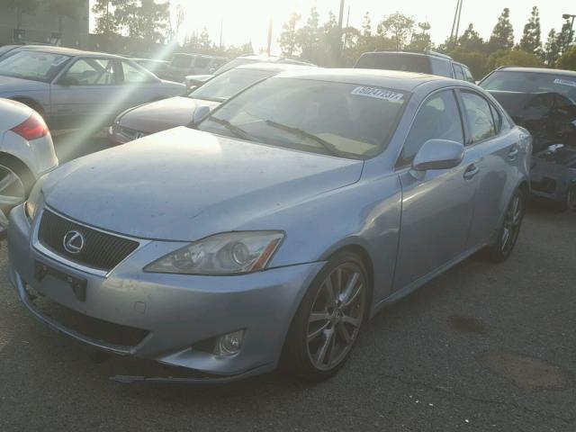 JTHBK262782074618 - 2008 LEXUS IS 250 BLUE photo 2