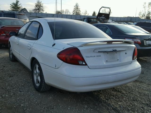 1FAFP55U31A282229 - 2001 FORD TAURUS SES WHITE photo 3