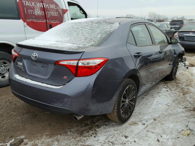 2T1BURHE9EC223362 - 2014 TOYOTA COROLLA L GRAY photo 4