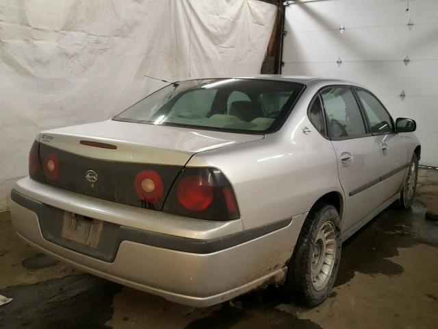 2G1WF52E349353478 - 2004 CHEVROLET IMPALA SILVER photo 4