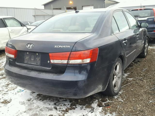 5NPEU46C88H352793 - 2008 HYUNDAI SONATA SE BLUE photo 4