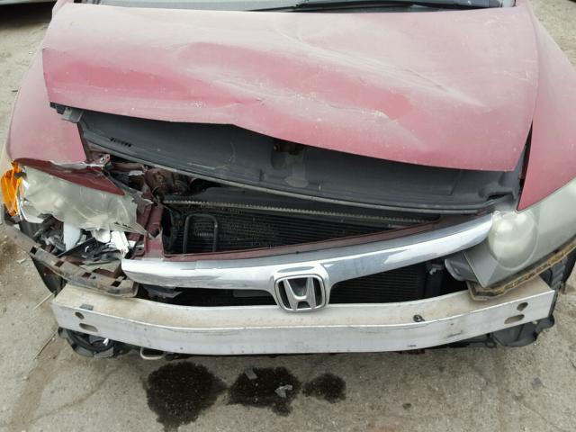 1HGFA16536L044762 - 2006 HONDA CIVIC LX RED photo 7