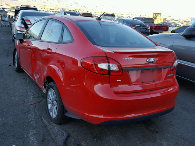 3FADP4BJ0DM220628 - 2013 FORD FIESTA SE RED photo 3