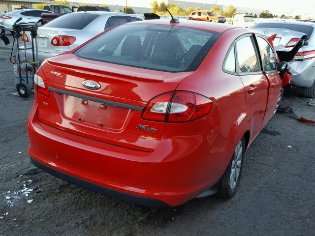 3FADP4BJ0DM220628 - 2013 FORD FIESTA SE RED photo 4