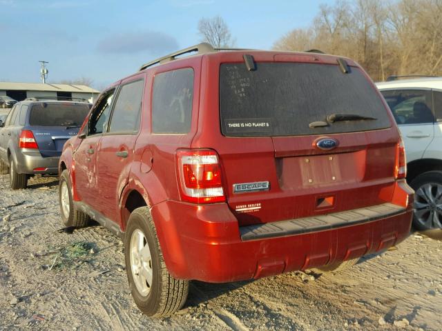 1FMCU0D78CKC59543 - 2012 FORD ESCAPE XLT RED photo 3