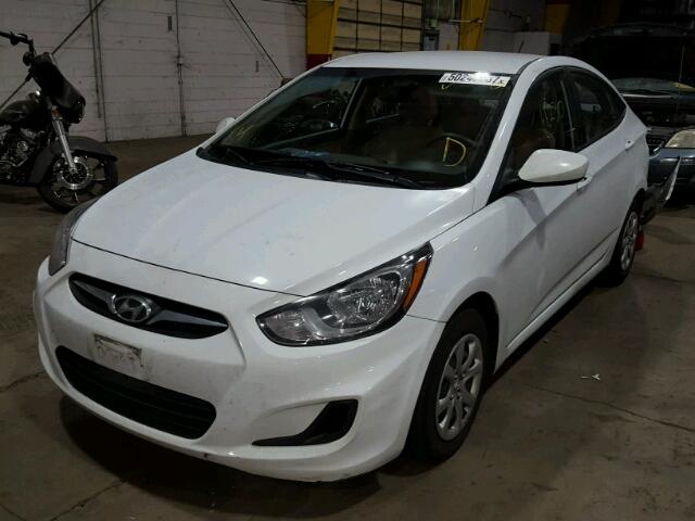 KMHCT4AE0EU662646 - 2014 HYUNDAI ACCENT GLS WHITE photo 2