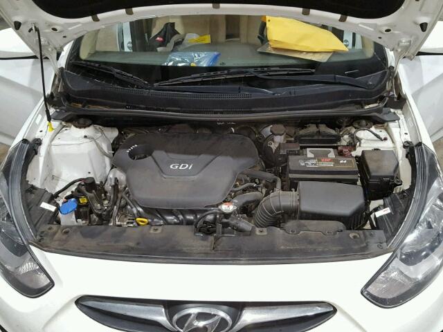 KMHCT4AE0EU662646 - 2014 HYUNDAI ACCENT GLS WHITE photo 7