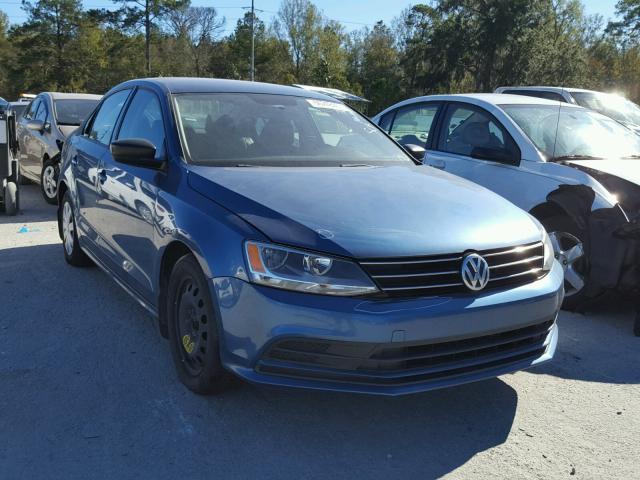 3VW2K7AJ1FM357662 - 2015 VOLKSWAGEN JETTA BASE BLUE photo 1