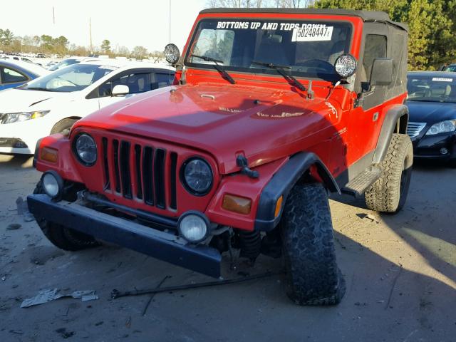 1J4FY19S3VP444964 - 1997 JEEP WRANGLER / RED photo 2