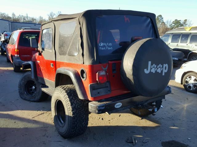 1J4FY19S3VP444964 - 1997 JEEP WRANGLER / RED photo 3