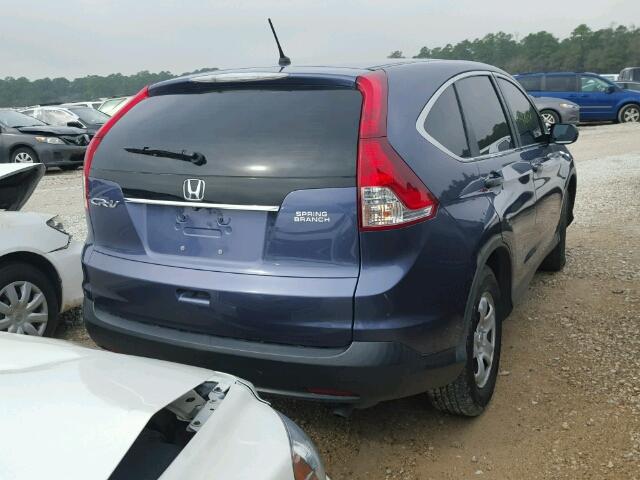 3CZRM3H3XEG707468 - 2014 HONDA CR-V LX BLUE photo 4