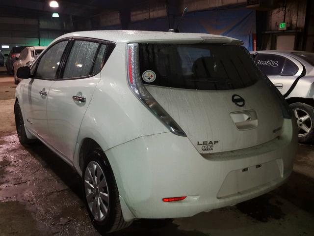 1N4AZ0CP8EC340737 - 2014 NISSAN LEAF S WHITE photo 3