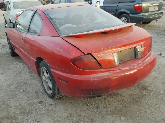 1G2JB12F737255220 - 2003 PONTIAC SUNFIRE RED photo 3