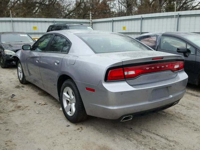 2C3CDXBG9EH340680 - 2014 DODGE CHARGER SE SILVER photo 3