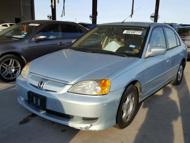 JHMES96693S025647 - 2003 HONDA CIVIC HYBR BLUE photo 2