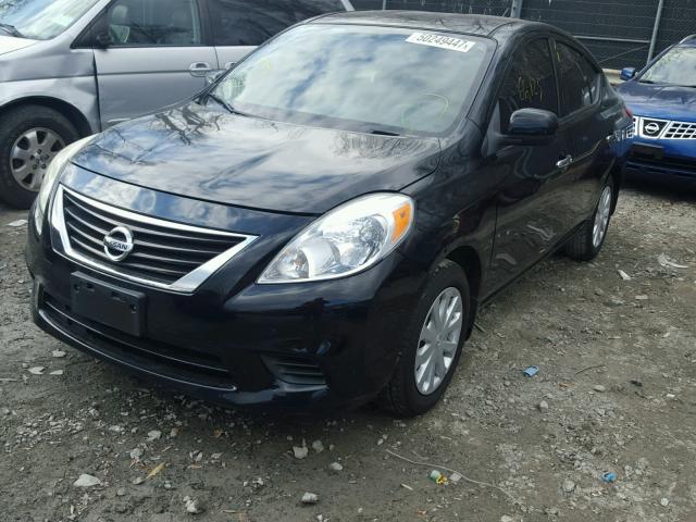 3N1CN7AP2EL807572 - 2014 NISSAN VERSA S BLACK photo 2