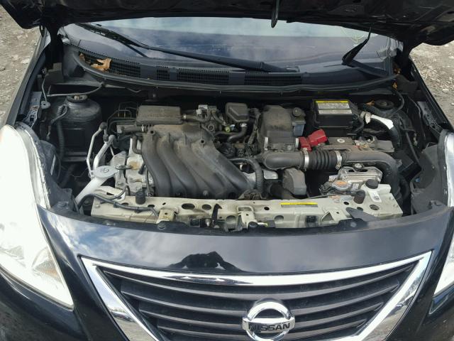 3N1CN7AP2EL807572 - 2014 NISSAN VERSA S BLACK photo 7